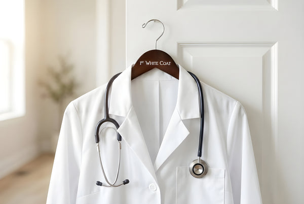First White Coat Engraved Hanger, Pharmacist, Graduation Gift