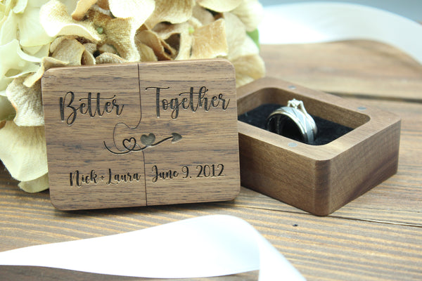 Puzzle Box For Two Rings Puzzle Ring Box - Better Together – Bride and Bow
