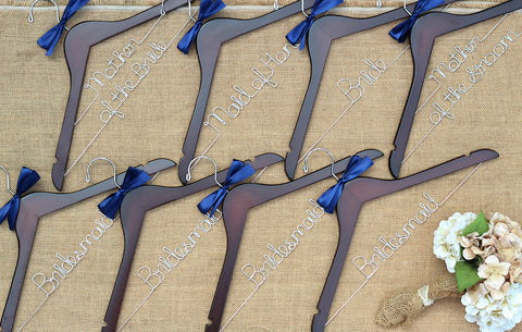 Set of Personalized Bridal Hangers
