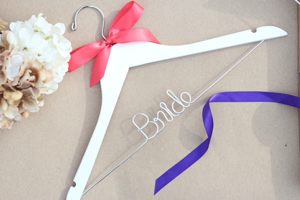 Bride Hanger with Hearts, Wedding Hanger