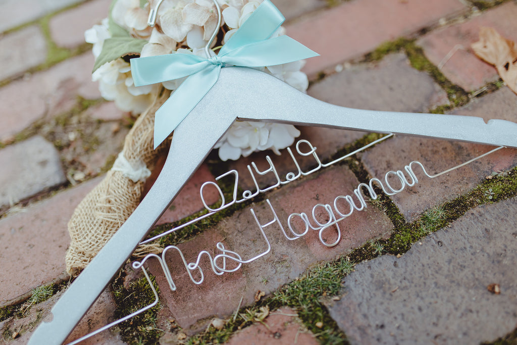 Glitter Gold or Silver Bridal Hanger Bride and Bow Glitter Gold or Silver Bridal Hanger Bride and Bow