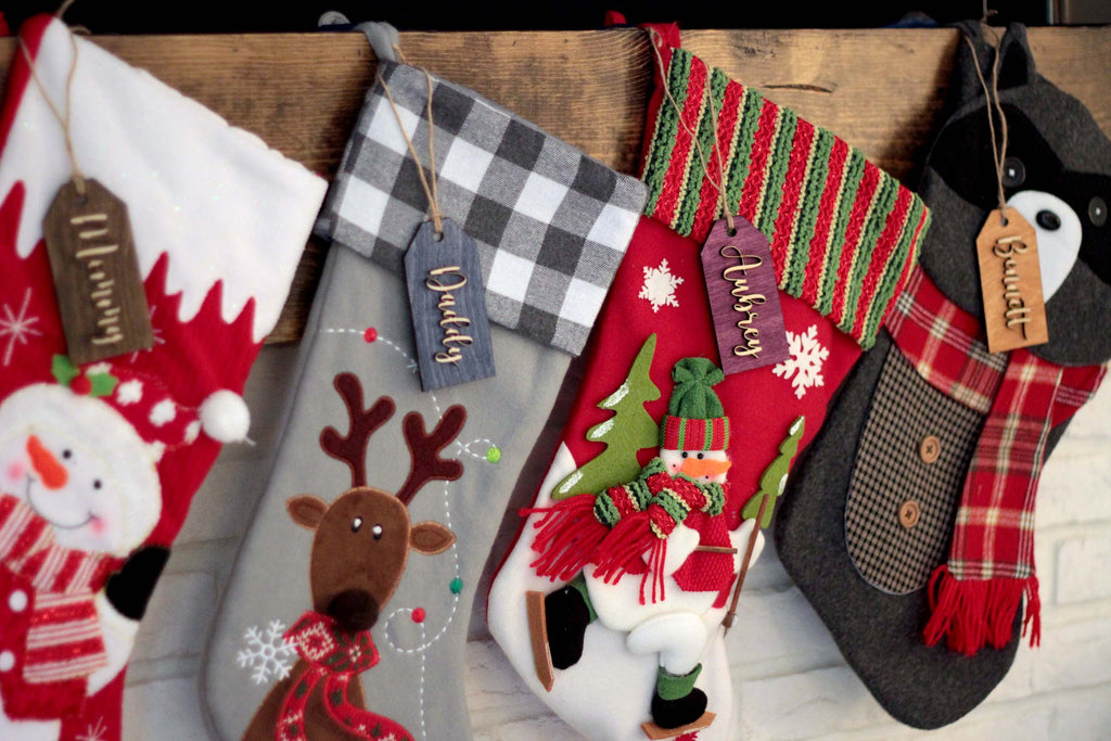 Personalized Stocking Tags – Bride and Bow