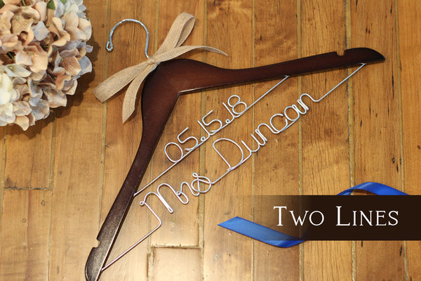 Personalized Wire and Decals Bridal Hanger