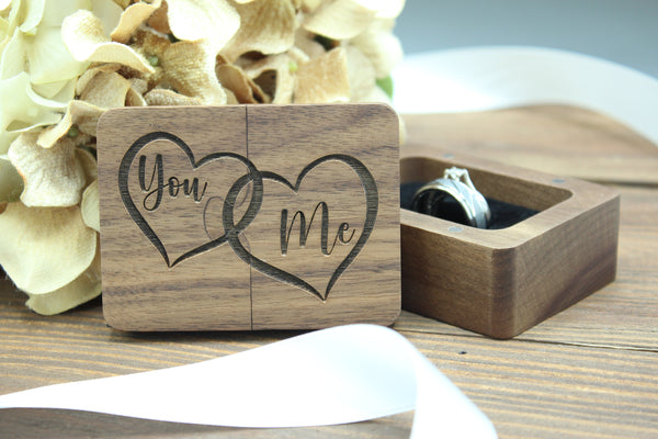 Puzzle Ring Box - You and Me Hearts