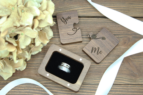 Puzzle Ring Box - You and Me Arrow