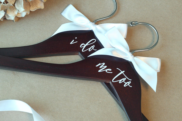 I Do, Me Too Wedding Hangers 2 Pack