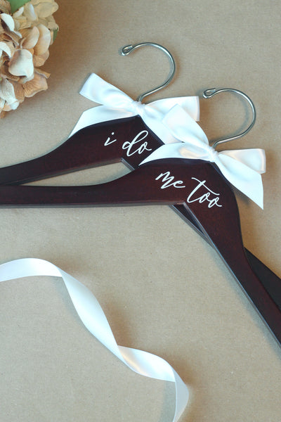 I Do, Me Too Wedding Hangers 2 Pack