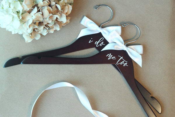 I Do, Me Too Wedding Hangers 2 Pack