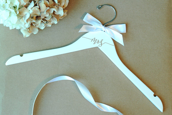 Mrs Bride Decal Hanger, Mrs Gift