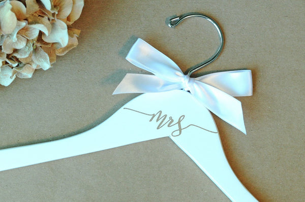 Mrs Bride Decal Hanger, Mrs Gift